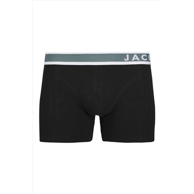 Jack & Jones J&J JACEASTON Erkek Siyah Logolu 3'lü Boxer Set