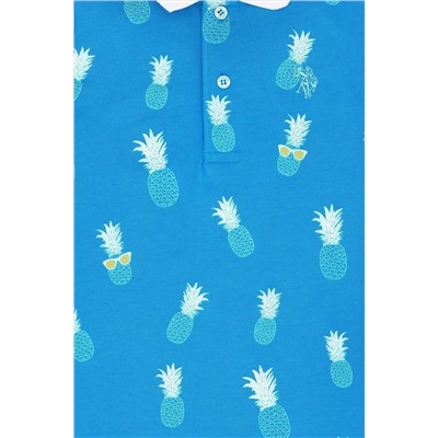 Erkek Çocuk Kobalt Mavi Polo Yaka Tişört