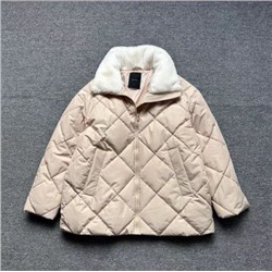 Женская теплая куртка с меховым воротником БОЛЬШИХ РАЗМЕРОВ, экспорт в Россию  FUNDA*Y