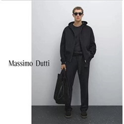 Мужское элегантное двухстороннее шерстяное пальто на молнии с капюшоном  Massim*o Dutti