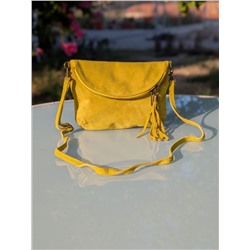 Итальянская сумка из натуральной кожи AB.Z PELLE 222-07 Amarillo АКЦИЯ