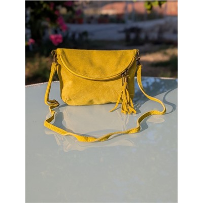 Итальянская сумка из натуральной кожи AB.Z PELLE 222-07 Amarillo АКЦИЯ