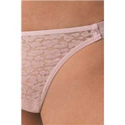 Tanga encaje animal print rosa