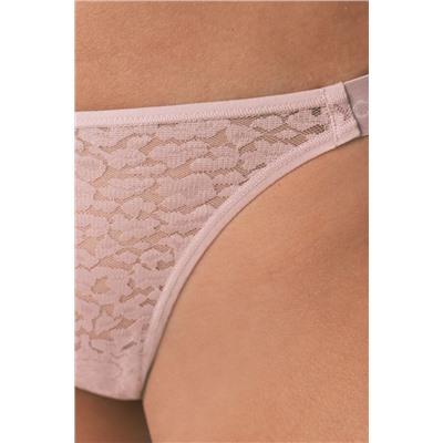 Tanga encaje animal print rosa