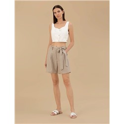 Bej Bermuda Şort