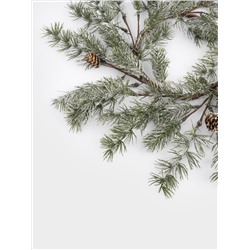 Венок декоративный, 16/48 см, пластик/шишки, Еловая ветка, Interior Conifer