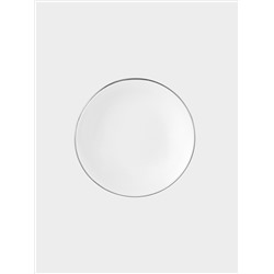 Пиала для соуса, 9,5х2 см, фарфор P, белая, с серебристым кантом, White Platinum