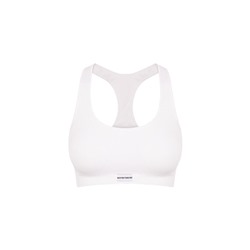 Top sin costuras LOVELY cuadrillé blanco