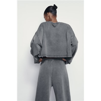 SUDADERA EFECTO LAVADO ROTOS