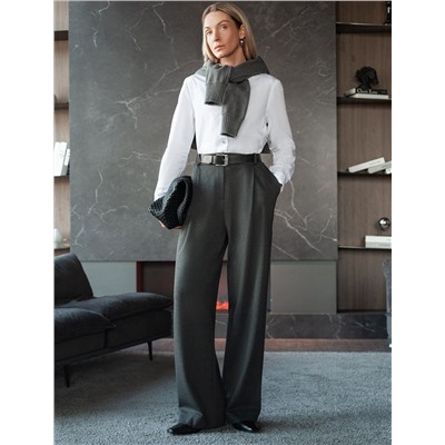 Брюки-палаццо на резинке сзади из джерси