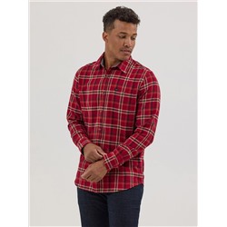 Men's Flannel One-Pocket Plaid Shirt