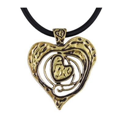 Кулон (вставки: Текстиль черный; покрытие: Бронза)JHN9784