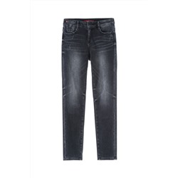 Vaquero skinny push-up de tiro alto Negro