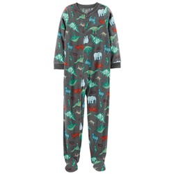 1-Piece Animals Fleece Footie PJs