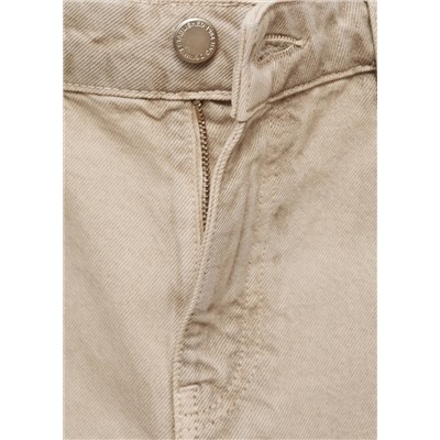 Jeans rectos rinse wash costuras