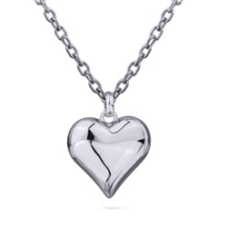 Кулон Сердцебиение (2, 5см; покрытие родий) 95см, Есть комплект