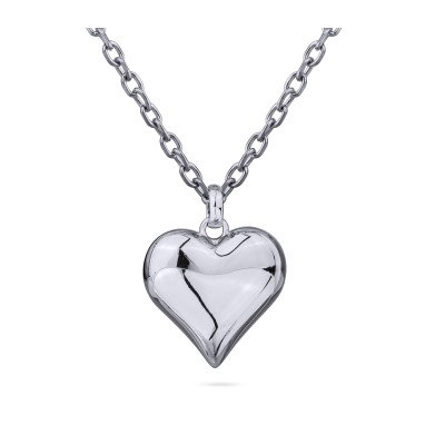 Кулон Сердцебиение (2, 5см; покрытие родий) 95см, Есть комплект