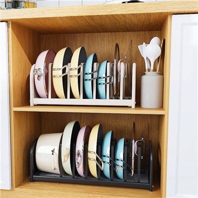 Классный органайзер для хранения крышек, сковородок и кастрюль