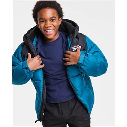 Reebok Big Boys Contrast Yoke Promo Long Sleeve Puffer Jacket