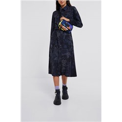 Vestido camisero largo evasé