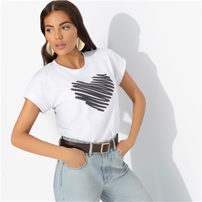 Футболка из фактурного трикотажа, Красота без фильтров