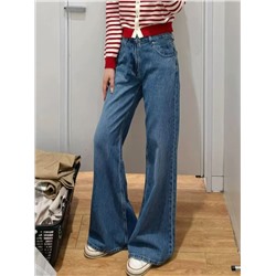 Женские джинсы облегающие, с высокой талией, клёш из смесового тенселя 4 цвета  ЮНИКЛ*О