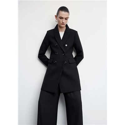 Abrigo lana cruzado -  Mujer | MANGO OUTLET Melilla