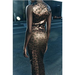 VESTIDO PUNTO FOIL ESTAMPADO ANIMAL