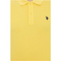 Erkek Açık Sarı Basic Polo Yaka Tişört