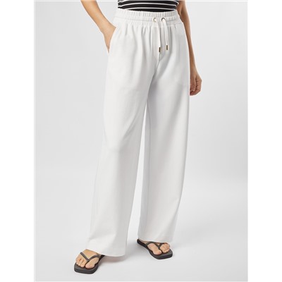 Прямые брюки из тонкого премиального футера с эластаном