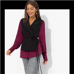 Рубашка с имитацией многослойности, Собрание идей (burgundy)