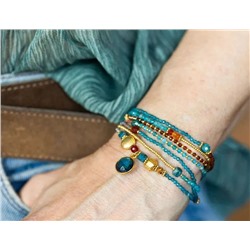 Многослойный браслет ручной работы   Lapi*s bracele*t