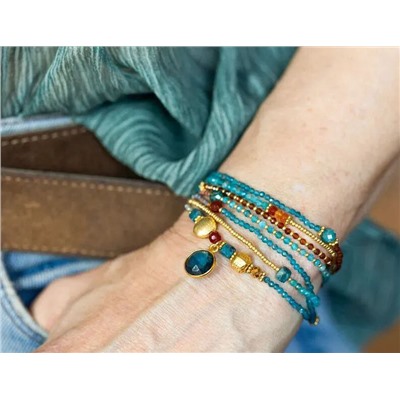 Многослойный браслет ручной работы   Lapi*s bracele*t