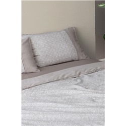 Astrid King Size %100 Pamuk Madame Coco Crep Baskılı Nevresim Takımı - Bej