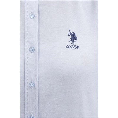 Kadın Açık Mavi Uzun Kollu Basic Gömlek