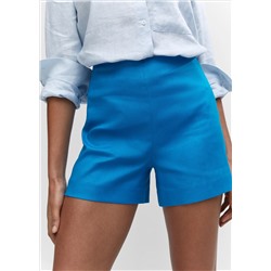 Shorts tiro alto lino