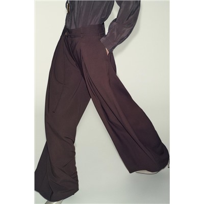 WIDE-LEG TROUSERS WITH THIN BELT