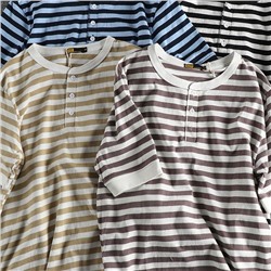 Мужская хлопковая футболка в полоску