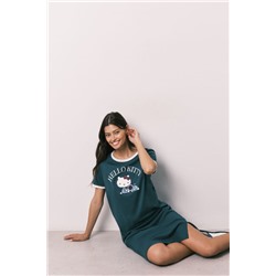 Camisón Hello Kitty algodón verde