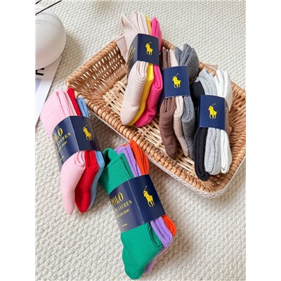 Классические цветные хлопковые носки в эстетике сдержанной элантности old money  Ralp*h Laure*n