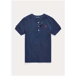 Boys 2-7 Featherweight Cotton Mesh Henley Shirt