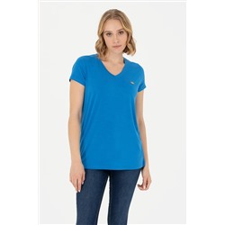 Kadın Saks Basic Tişört