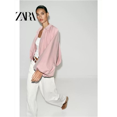 Женская объемная свободная куртка бомбер на молнии  ЗАР*А