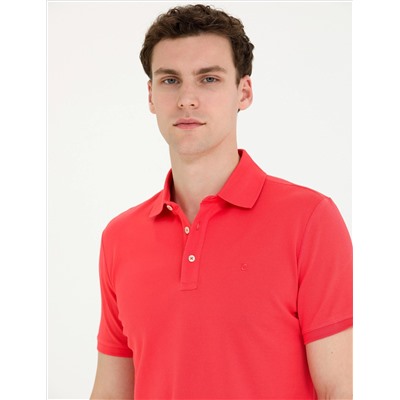 Nar Çiçeği Slim Fit Merserize Tişört