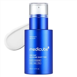 medicube Zero Exosome Shot 7,500 PPM Spicule Facial Serum | Liquid Skin Booster Serum | Exosome, AHA+BHA+PHA | Pore Care, Dead Skin Cells, Skin Texture | Korean Skin Care 1.01 fl.oz