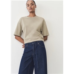 Jeans wideleg tiro bajo cinturón