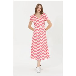 Kadın Pembe Dokuma Elbise