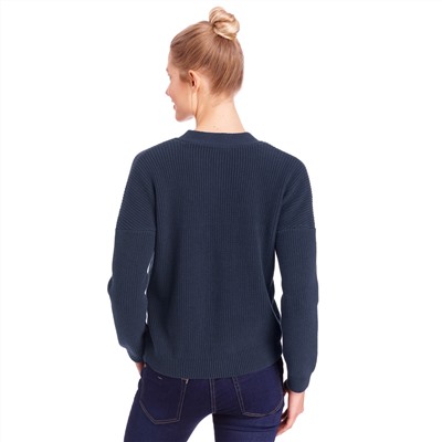 Damen Strickjacke mit großen Knöpfen