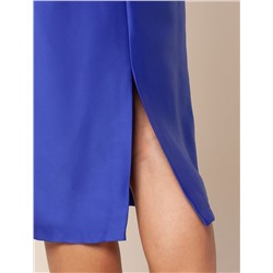 Платье из плотного полуматового сатина