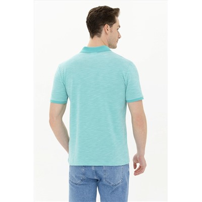 Erkek Mint Polo Yaka Tişört